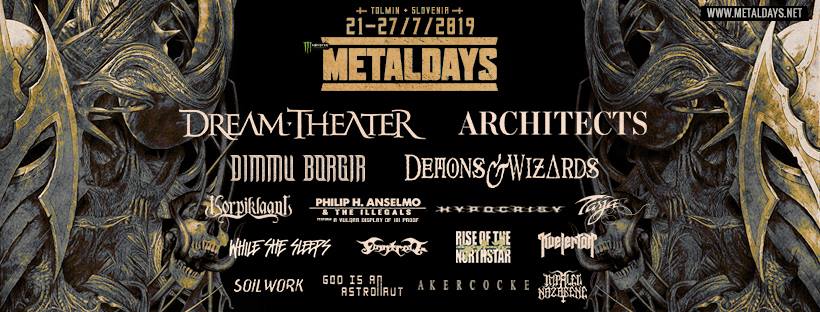 The current lineup for MetalDays 2019!