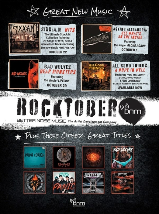 Better Noise Music announced ‘Rocktober’ campaign, celebrating new